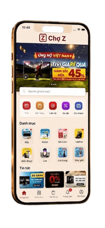 Giao diện Mini App Chợ Z trên Zalo